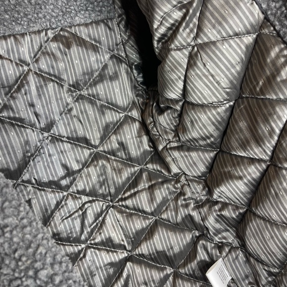 Anthropologie cartonnier wool and sherpa moto style white zip up jacket - Picture 7 of 10